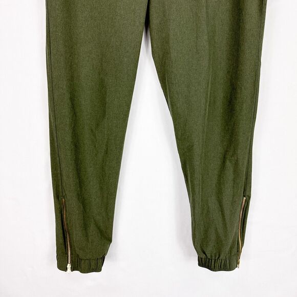 Albion Size Large Jetsetter Jogger Pants Sage Green Zip Ankle Pockets Travel - Picture 3 of 10